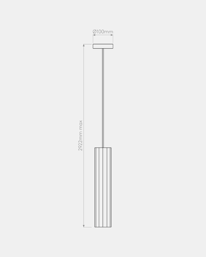 Sleek Cylindrical Aluminum Pendant