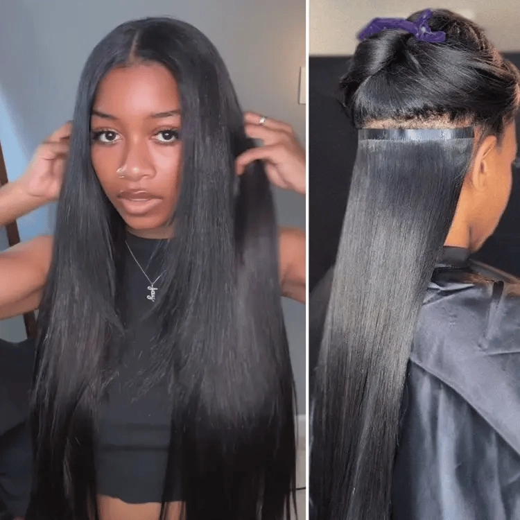 Straight / Body Wave / Kinky Curly / Yaki Straight / Kinky Straight / Messy Curly Clip in Hair Extensions Real Human Hair Pieces 135g 9pcs / 7pcs with Free Gift