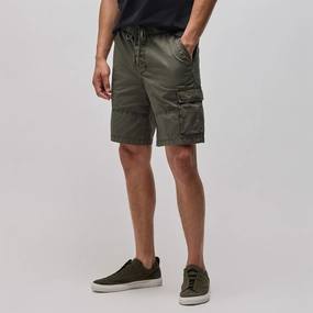 Stretch Poplin Cargo Short - Palm Pigment