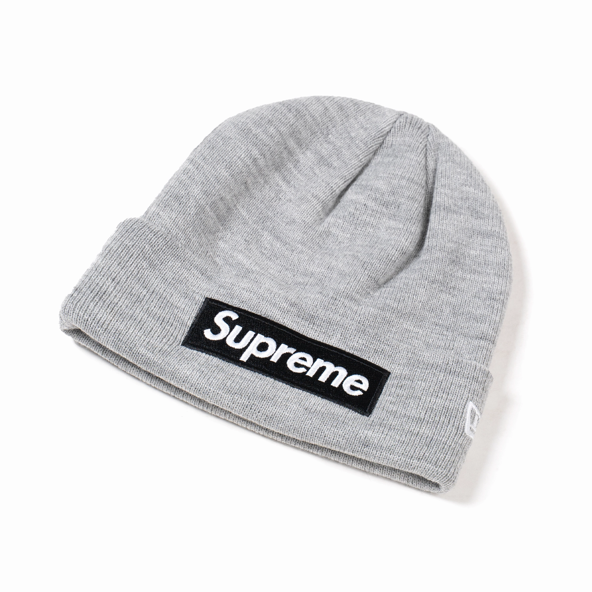 Supreme New Era Box Logo Beanie (FW22) Heather Grey