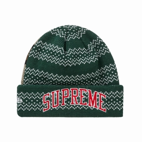 Supreme New Era Split Beanie Green
