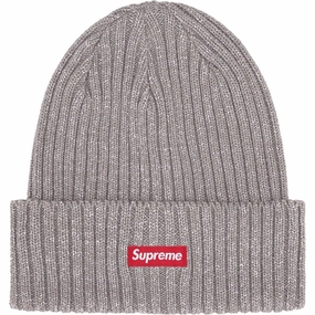 Supreme Overdyed Beanie Metallic Silver