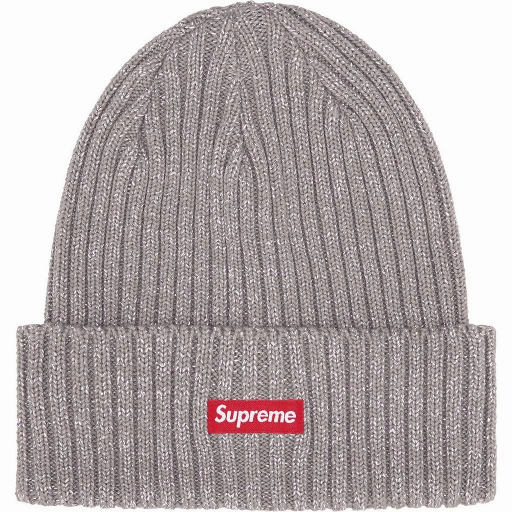 Supreme Overdyed Beanie Metallic Silver