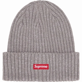 Supreme SS25 Overdyed Beanie Metallic Silver