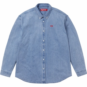 Supreme SS25 Small Box Denim Shirt Washed Indigo