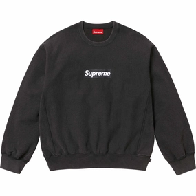 Supreme SS25 Washed Box Logo Crewneck Black