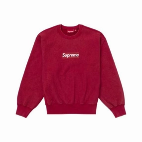 Supreme Washed Box Logo Crewneck Red