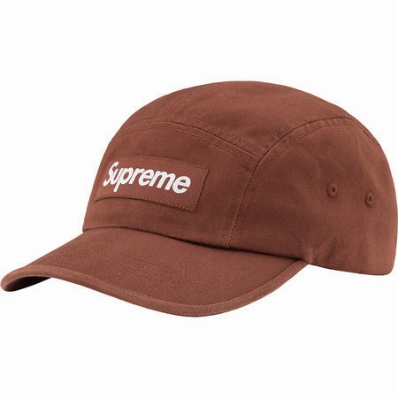 Supreme Washed Chino Twill Camp Cap Brown
