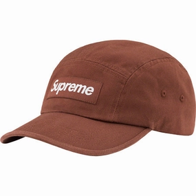 Supreme Washed Chino Twill Camp Cap Brown