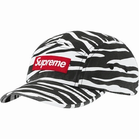 Supreme Washed Chino Twill Camp Cap Zebra FW22