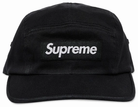Supreme Washed Chino Twill Camp Dad Hat Black