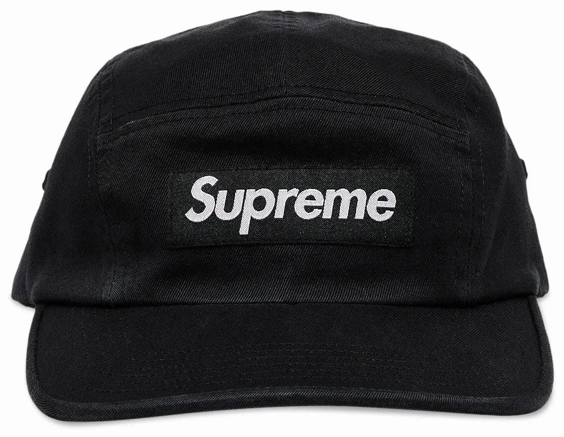 Supreme Washed Chino Twill Camp Dad Hat Black