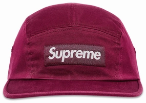 Supreme Washed Chino Twill Camp Dad Hat "Cranberry"