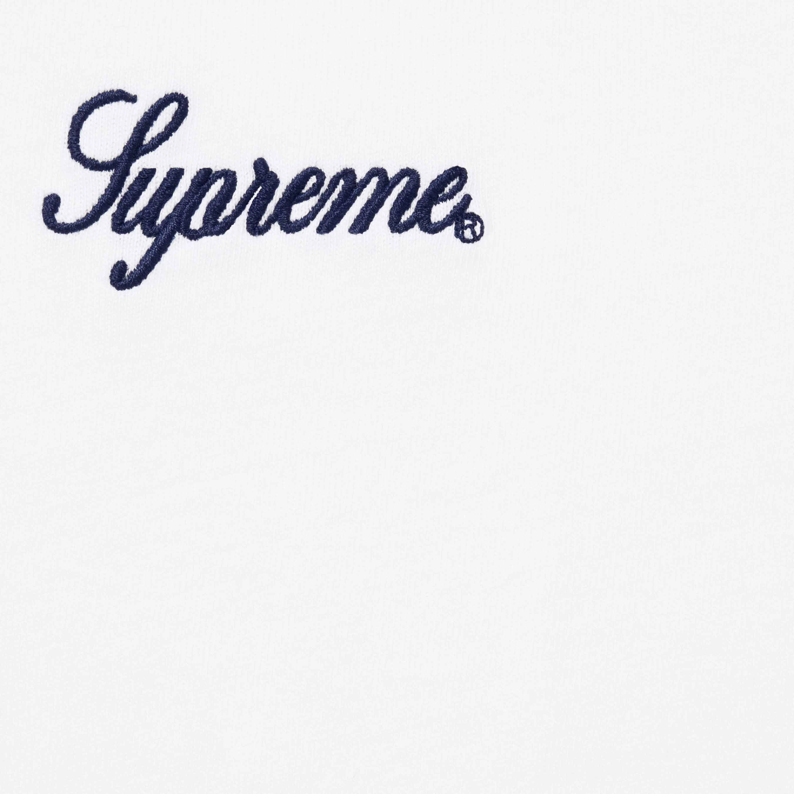 Supreme Washed Script SS Top White