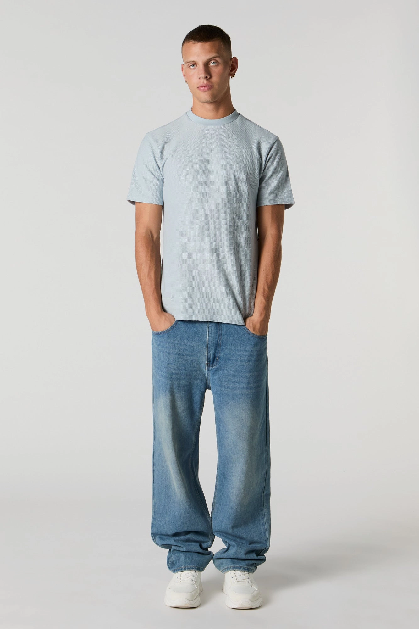 Textured Crewneck T-Shirt