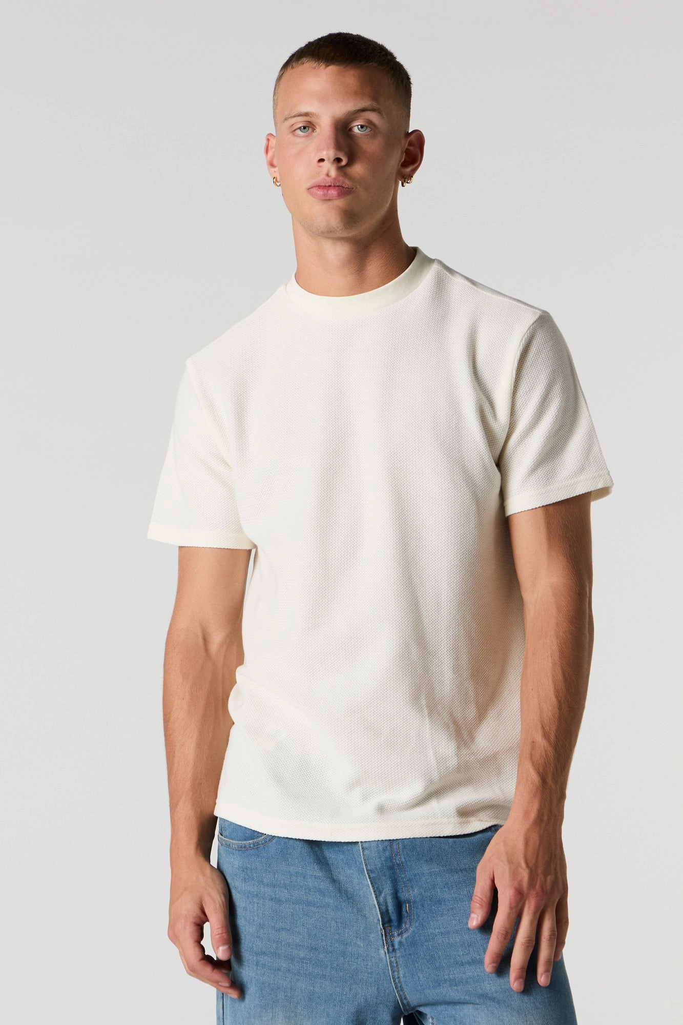 Textured Crewneck T-Shirt