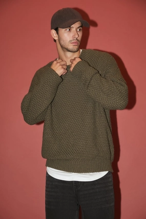 Textured Knit Sweater