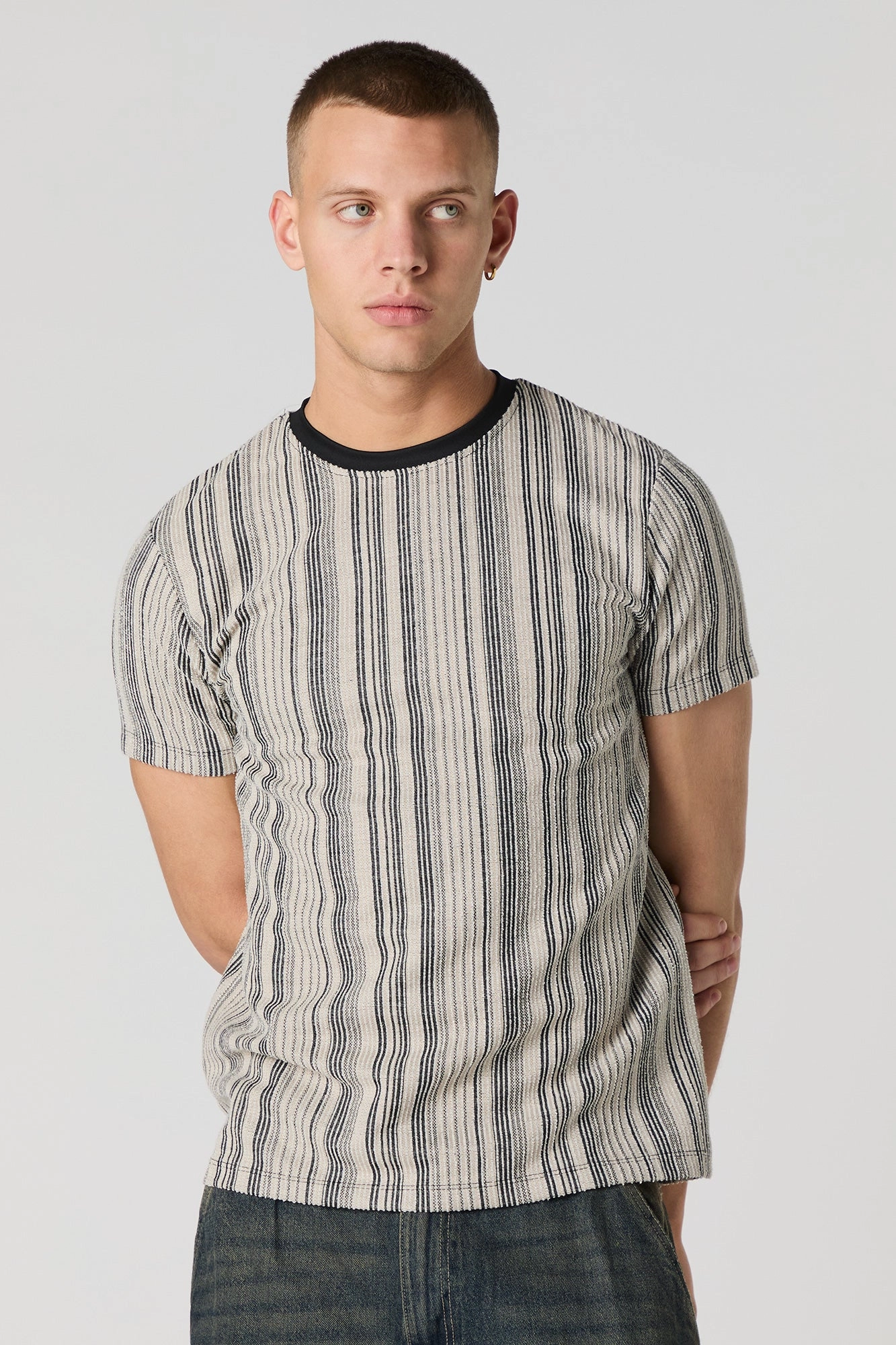 Textured Striped T-Shirt