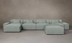 The Breuer Modular Sectional - Performance Mélange Weave Seaglass