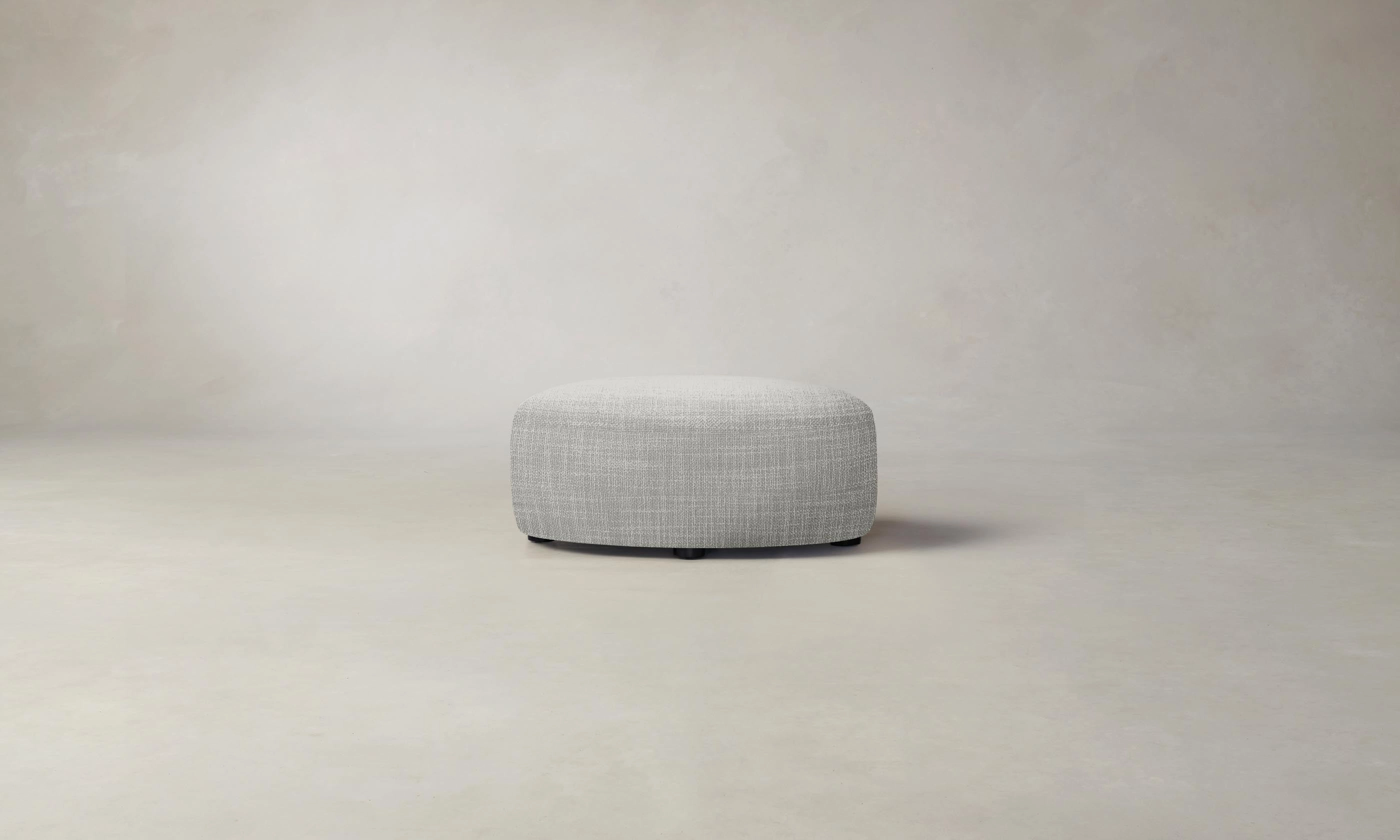 The Chelsea Ottoman - Performance Textured Tweed Dove