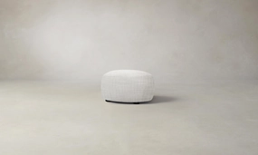 The Chelsea Ottoman - Performance Textured Tweed Snow