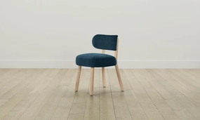 The Jane Dining Chair - Performance Velvet Lagoon