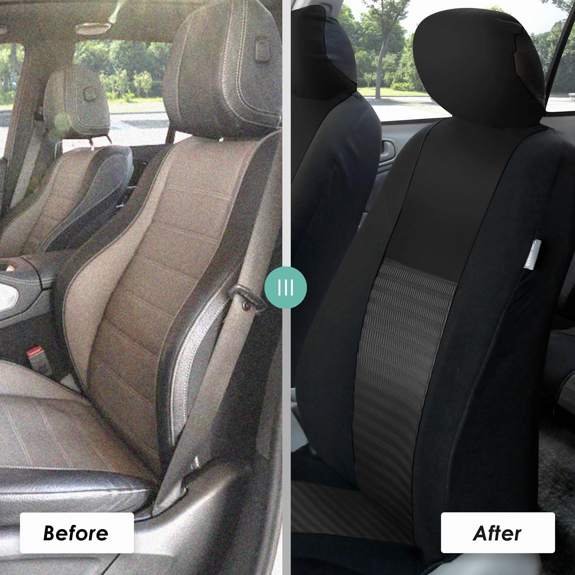 Trendy Elegance 3D Air Mesh 3 Row 7 Seater -  Black Seat Covers
