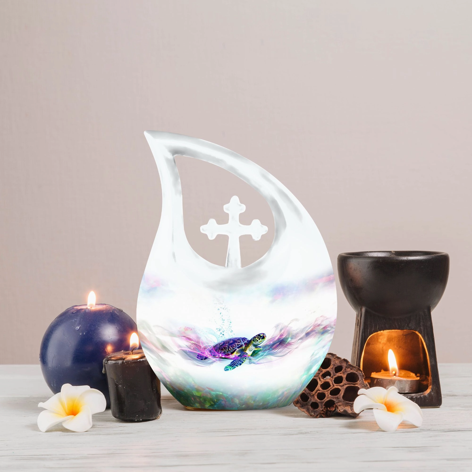 Turtle Motif Remembrance Urn cremation urn for large adults
