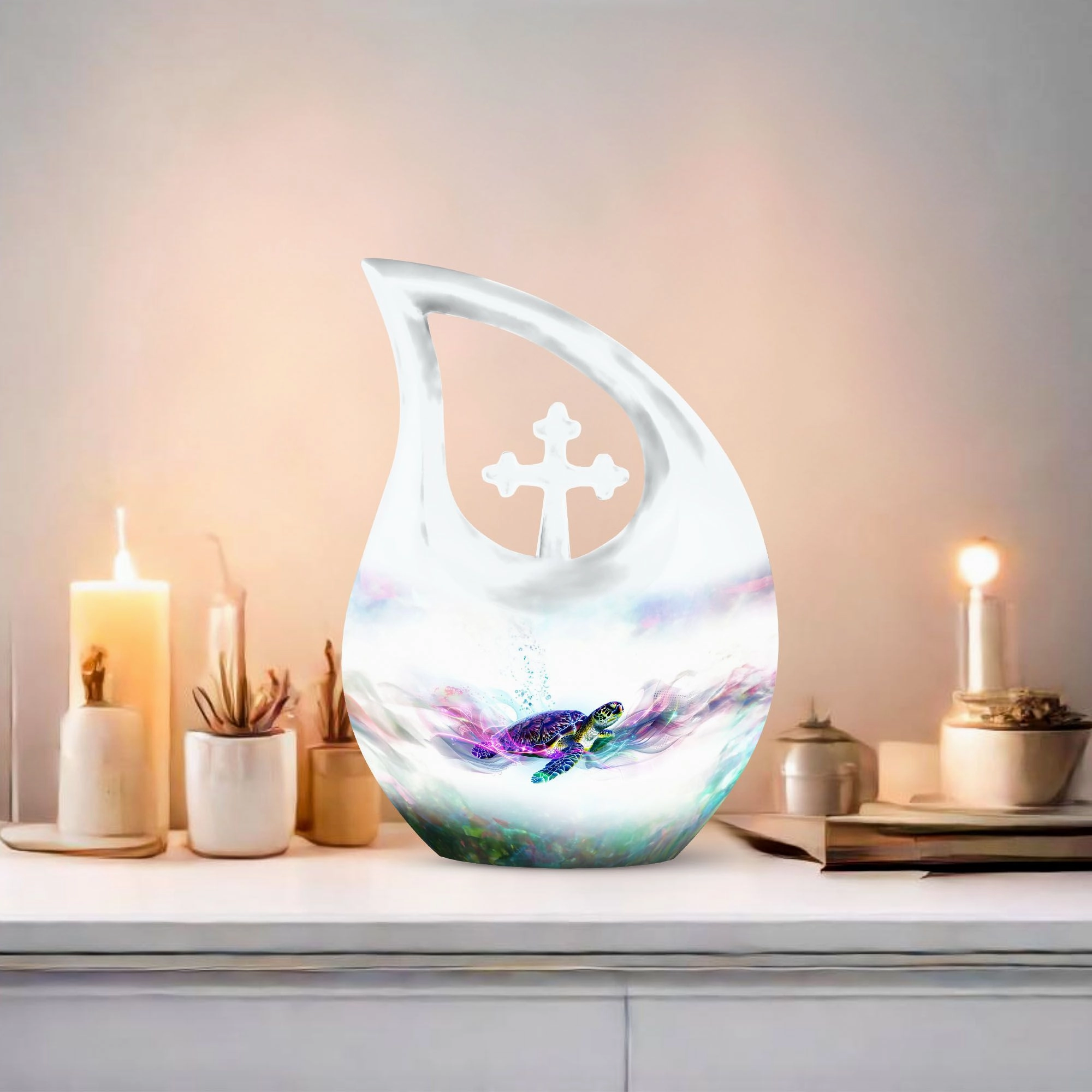 Turtle Motif Remembrance Urn cremation urn for large adults