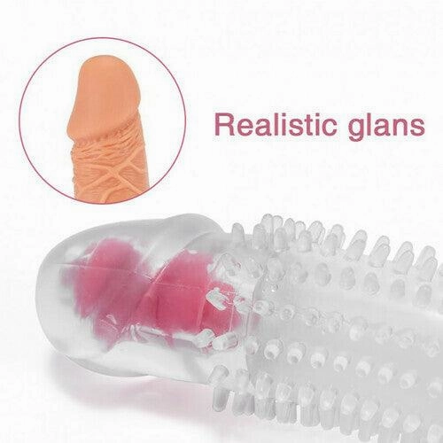 Vibrating Textured Penis Sleeve Cock Extender