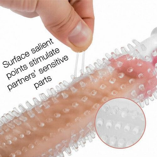 Vibrating Textured Penis Sleeve Cock Extender