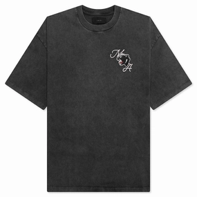 Vintage Panther Oversized Tee - Black