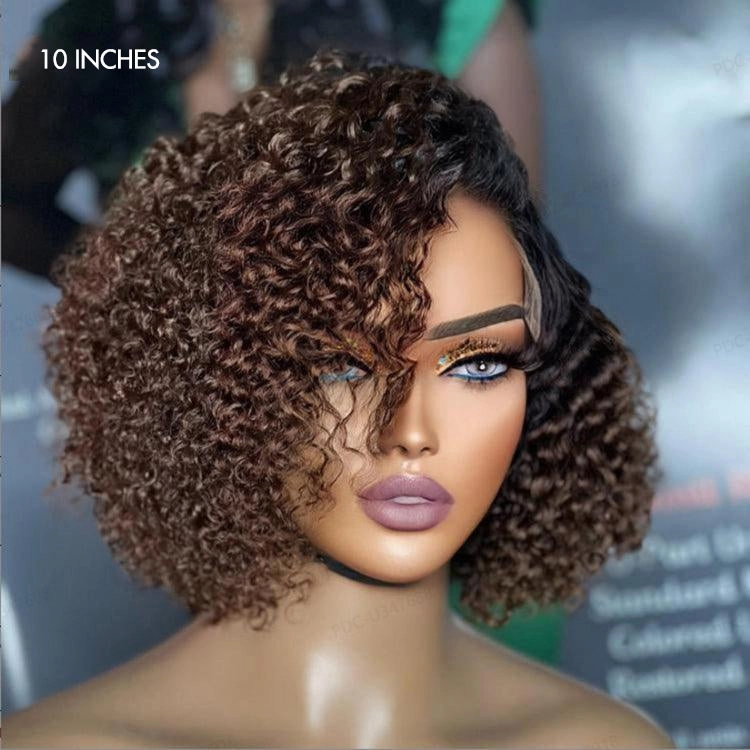 Weekly Special | Ombre Brown Fluffy Kinky Curl Glueless Minimalist HD Lace Wig Ready to Go