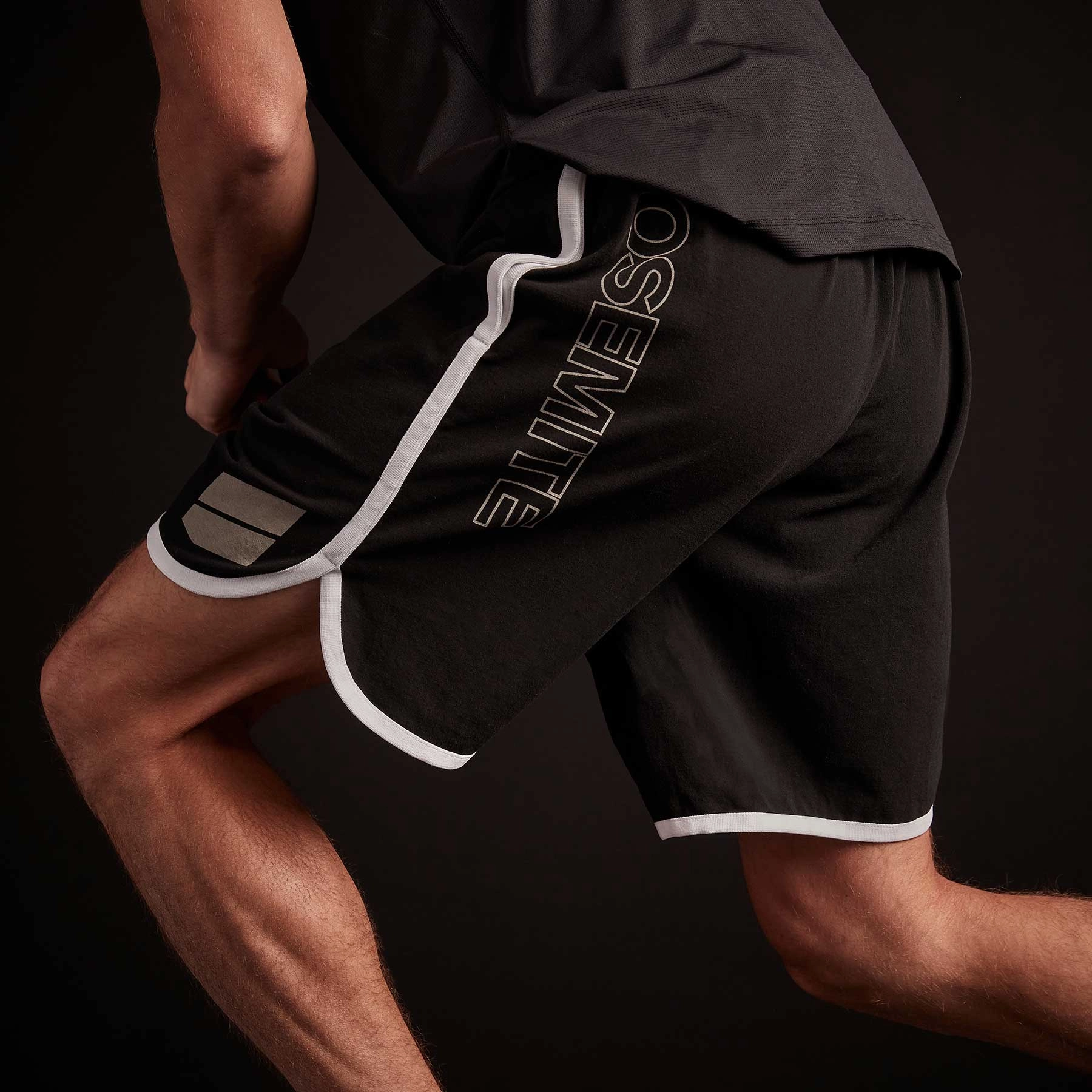 Y/OSEMITE Jersey Basketball Short - Black/White