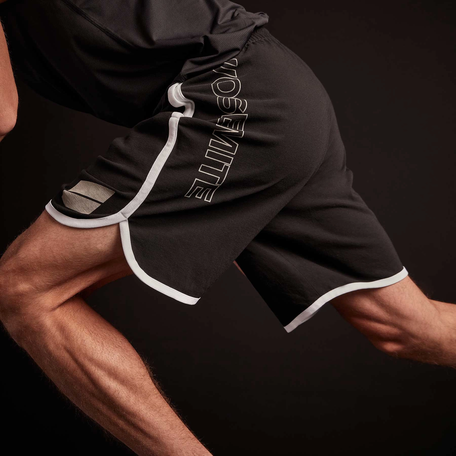 Y/OSEMITE Jersey Basketball Short - Black/White